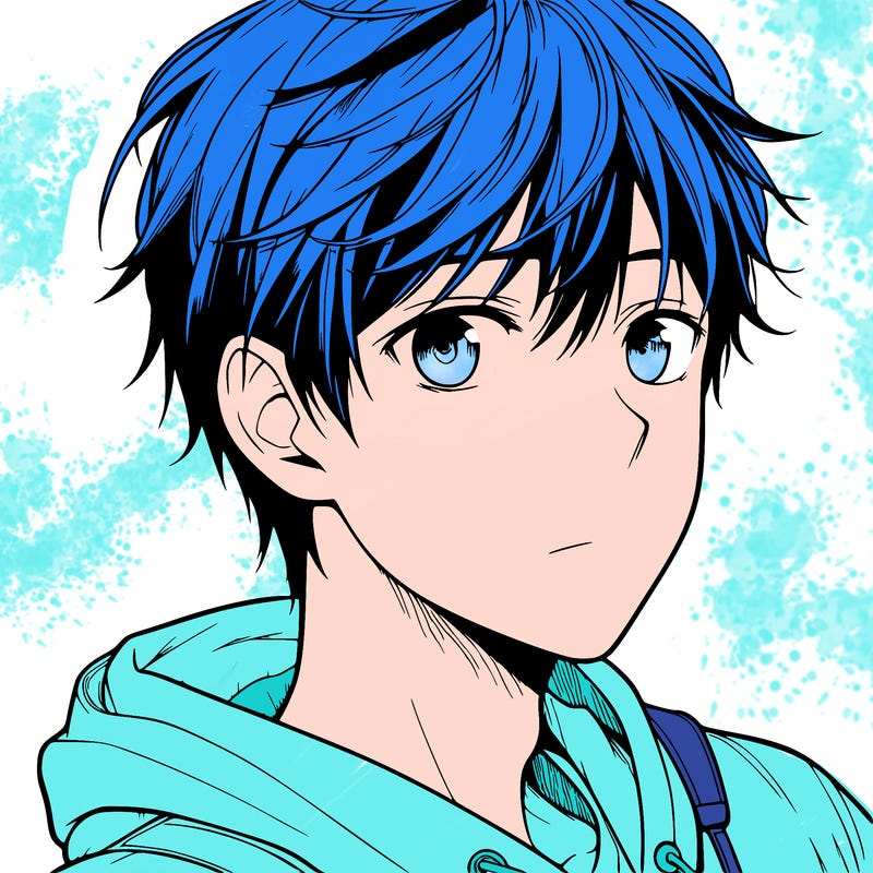realistic anime teen boy