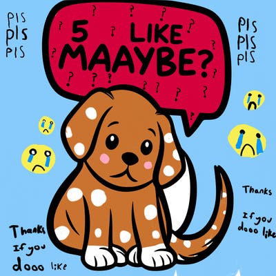 a puppy that says 5 like maybe