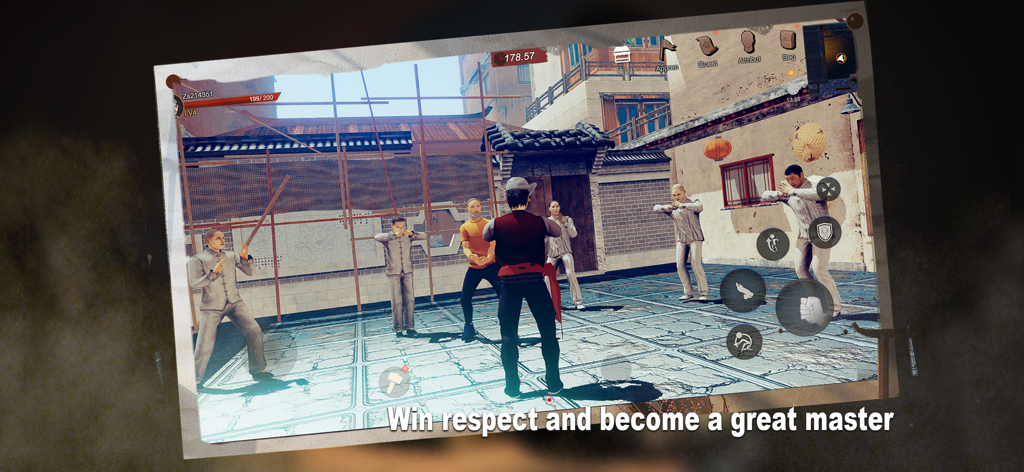 Pre Master - Un maestro di arti marziali addestra i suoi apprendisti in un cortile esterno dal gioco Pre Master