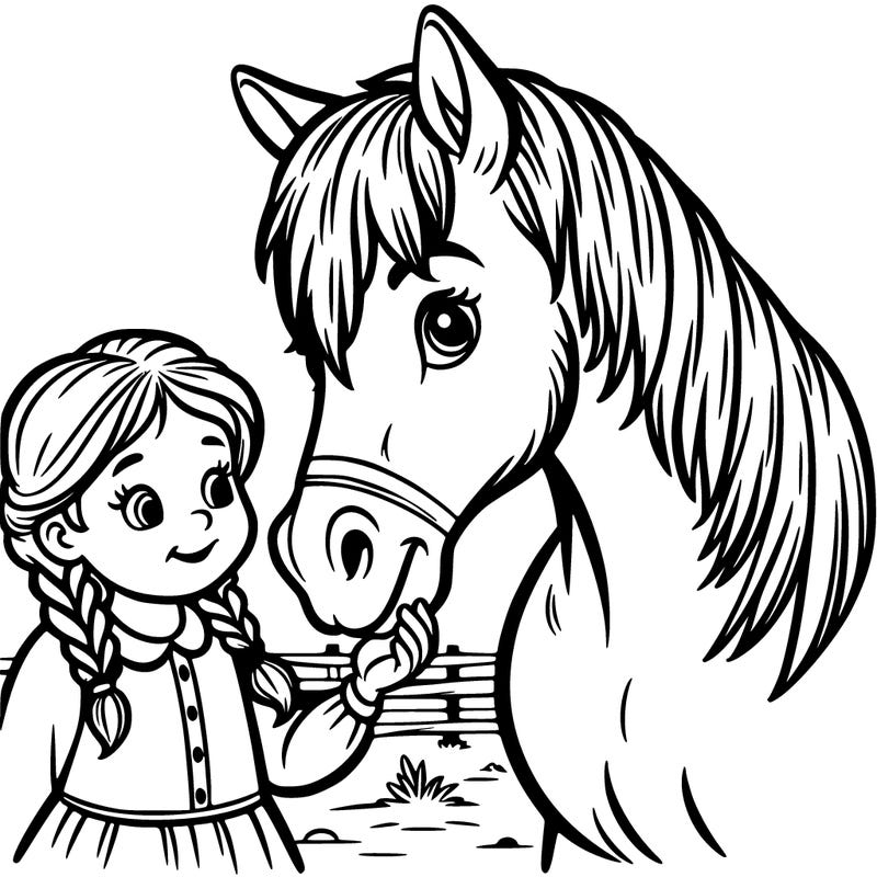horse with girl