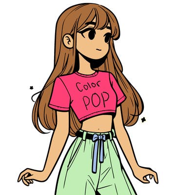 girl in a cute crop top