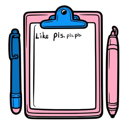 blank clip board with pen