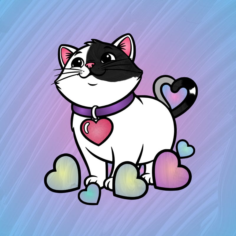 a cute valentine cat