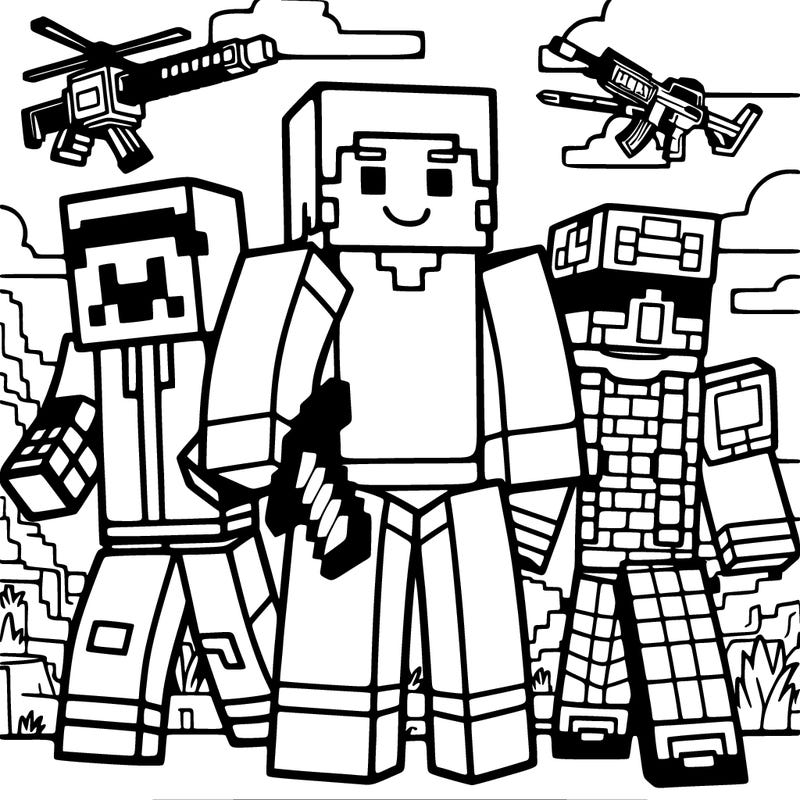 minecraft and roblox and fortnite
