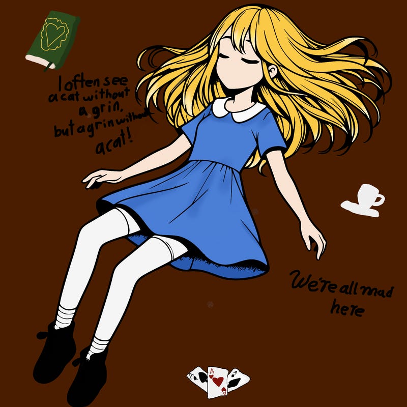 realistic girl floating