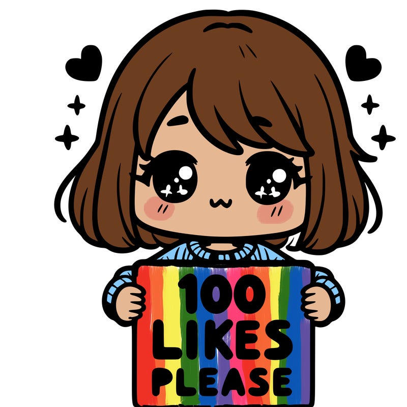 cute girl holding a sign saying 100 likes please