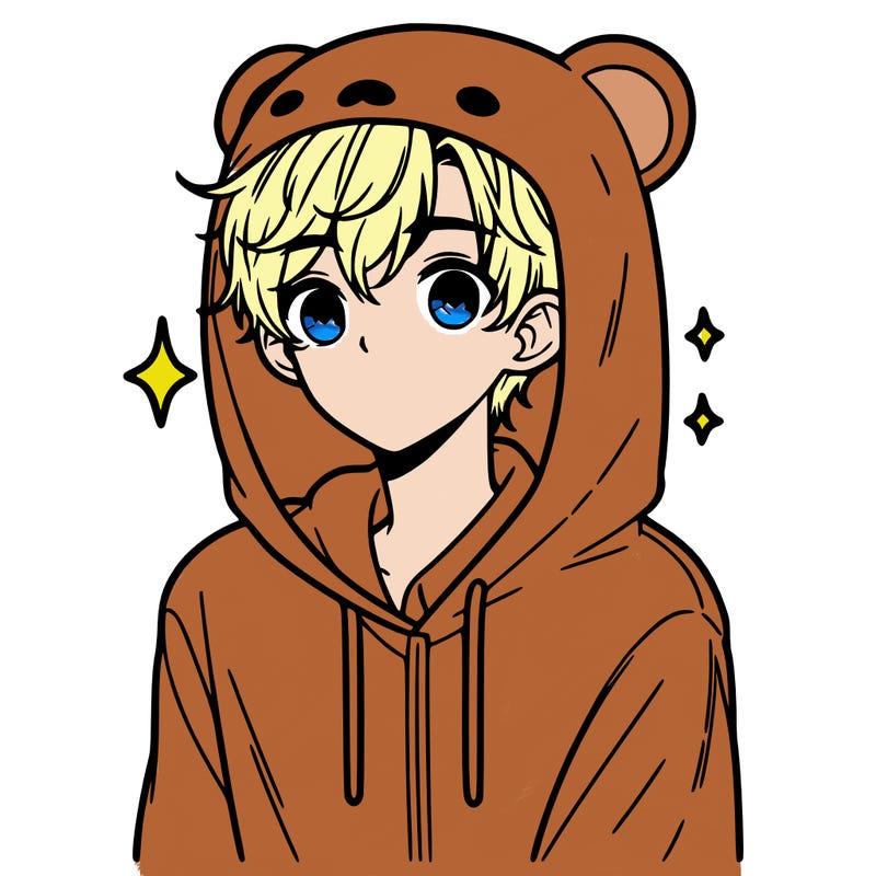 a 17 year old boy in a cute animal hoodie