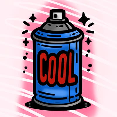 a spray paint can that's cool