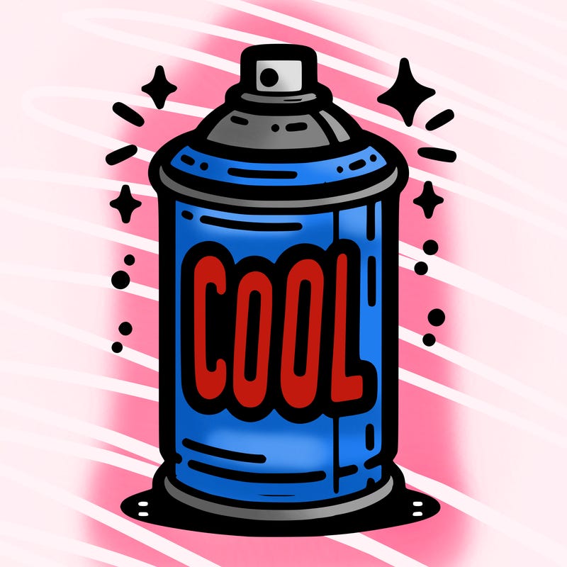 a spray paint can that's cool