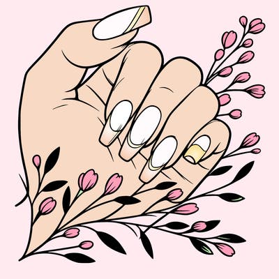 nails with french tip