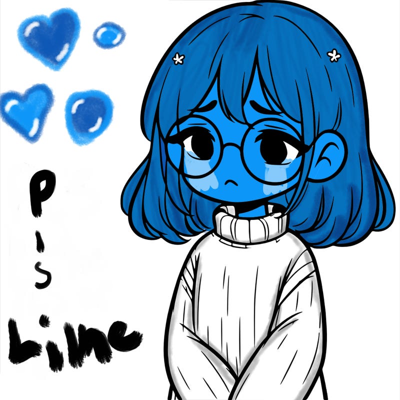 sad girl with glasses in a sweater