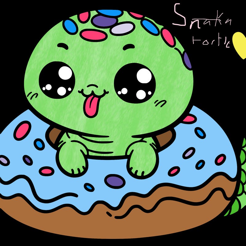 a cute, fluffy snake with its tongue out in a doughnut