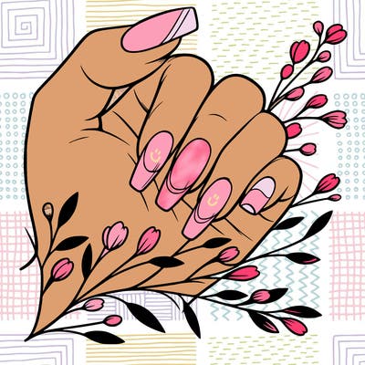 nails with french tip