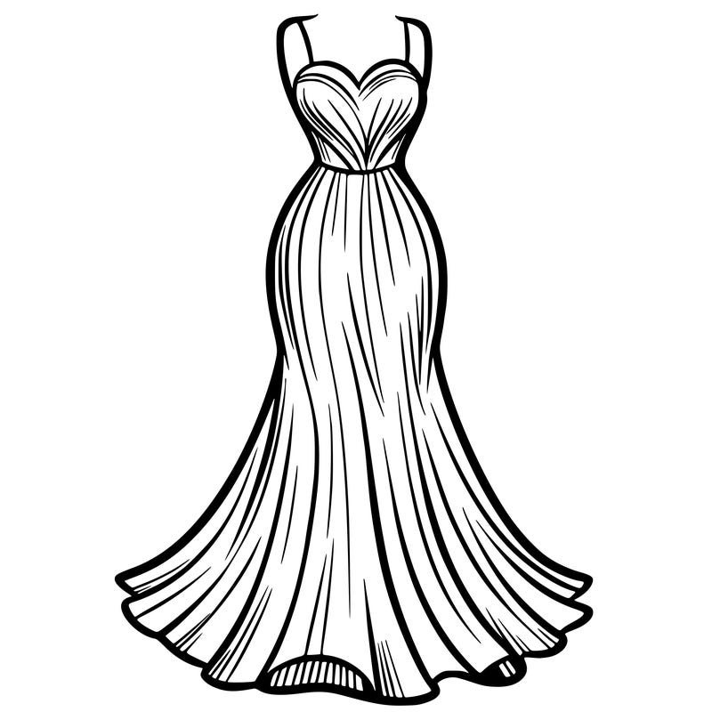 attractive long fashion dress
