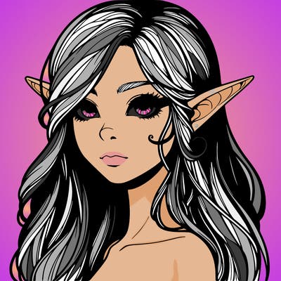 elf girl realistic dark fantasy