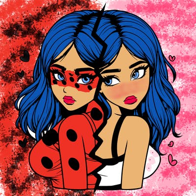 realistic girl split