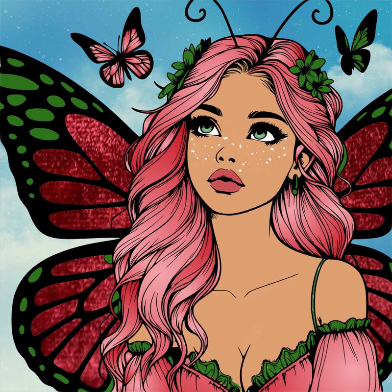 butterfly fairy realistic girl