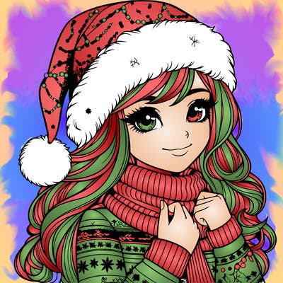 realistic christmas girl
