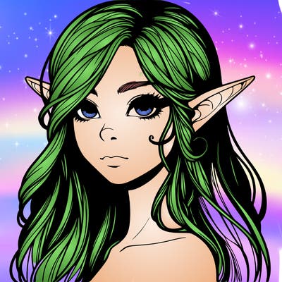 elf girl realistic dark fantasy