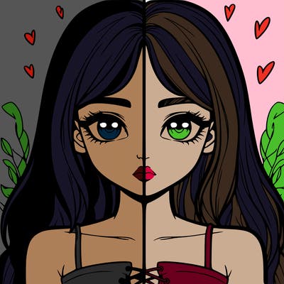 realistic girl split