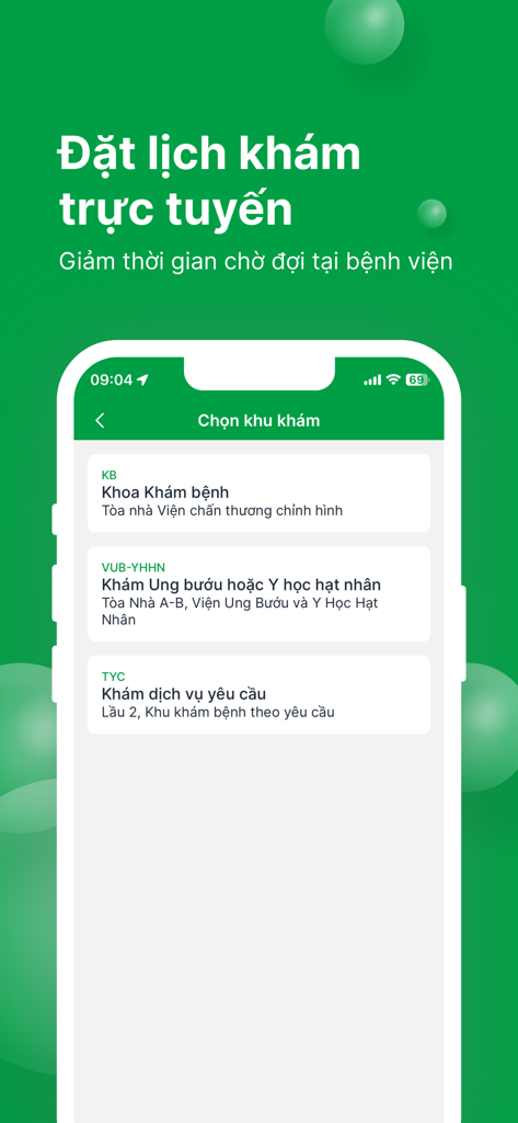 BV Quân Y 175 - Online medical appointment booking interface for Military Hospital 175 app