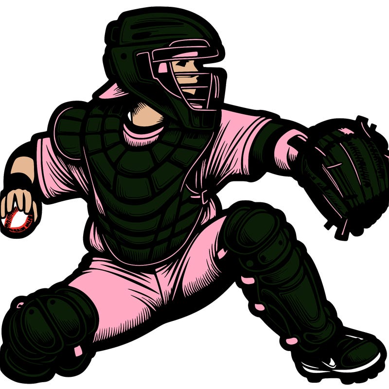 softballl catcher realistic