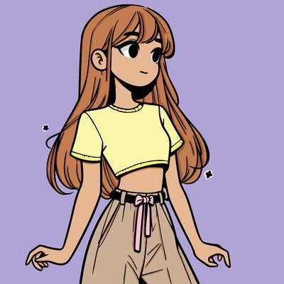 girl in a cute crop top