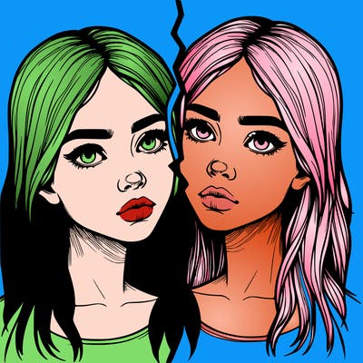 realistic girl split