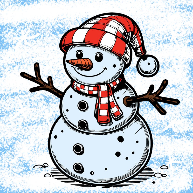 realistic christmas snowman