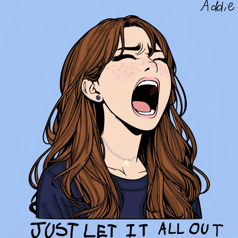 screaming realistic, girl