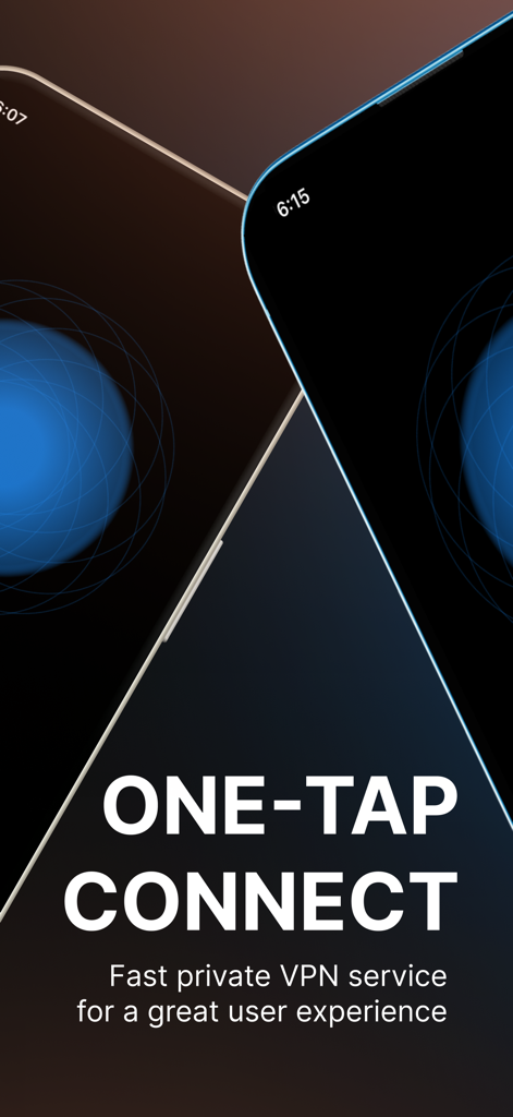 Adios Ultra - Adios Ultra app screen promoting one tap connect for fast private VPN service