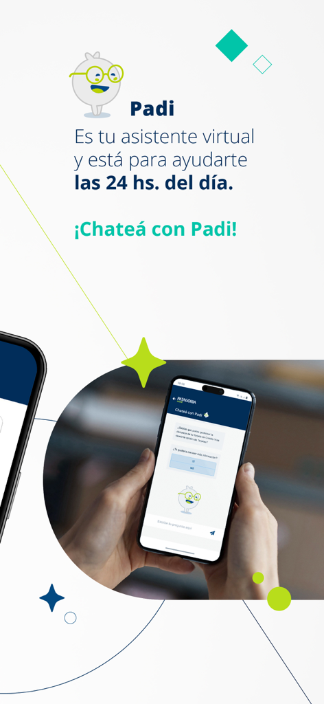 Patagonia Móvil - Assistente virtuale Padi per l'assistenza clienti 24/7 sull'app Patagonia Móvil