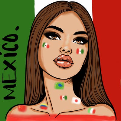 realistic woman with full lips