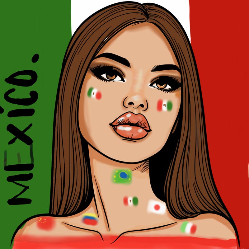 realistic woman with full lips