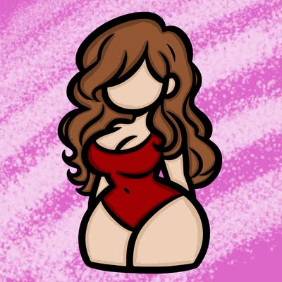 curvy woman with hair