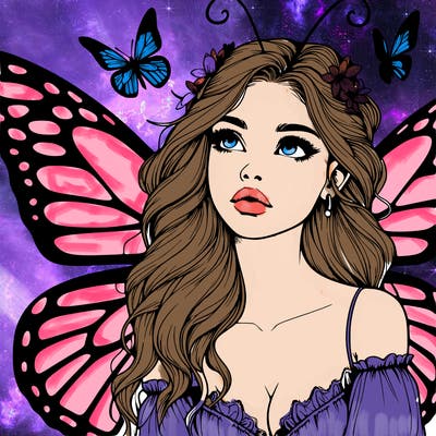 butterfly fairy realistic girl