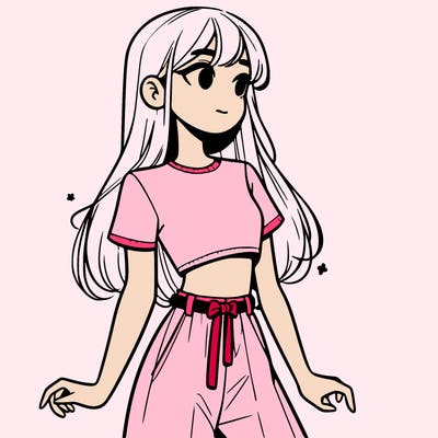 girl in a cute crop top