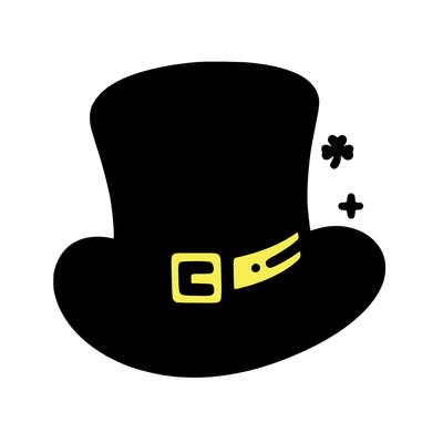 st patrick hat with thin lines