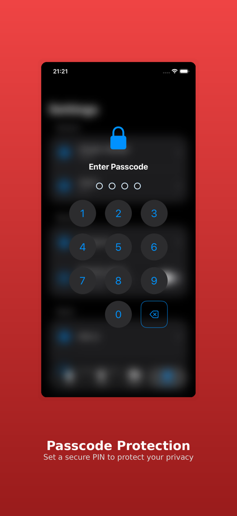 AppLock - Privacy & Security - Passcode protection screen with numeric keypad in AppLock