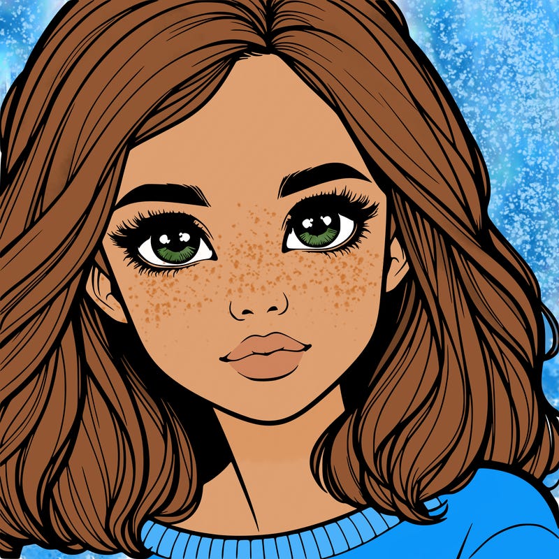 realistic girl whith cute eyes