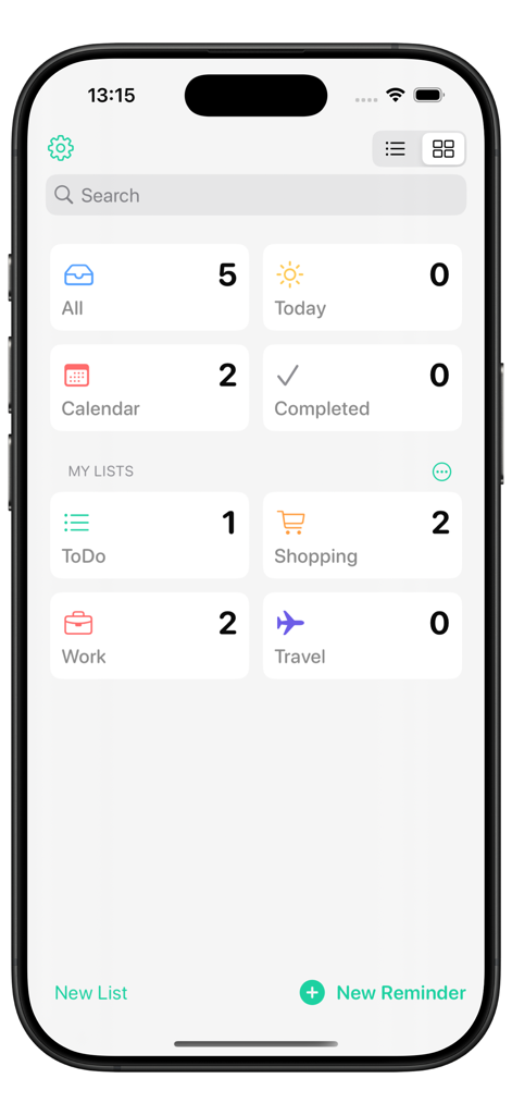 To Do List - Reminders & Tasks - To Do List app home screen showing task lists for work and shopping