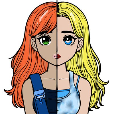 realistic girl split