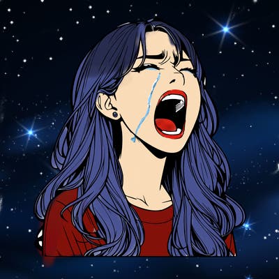 screaming realistic, girl