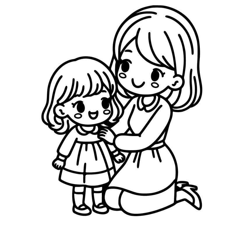 mom and 4 yr old daughter
