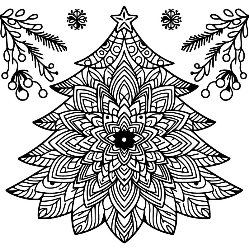 mandala sapin de noel