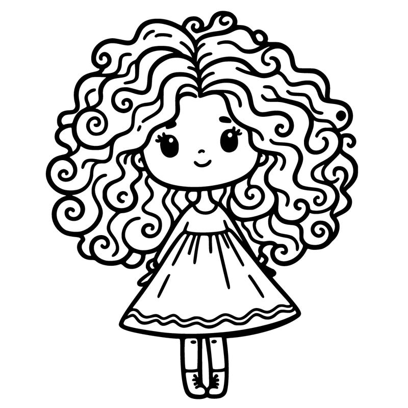 curly hair girl