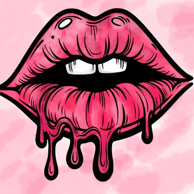 lips that look realistic and drip