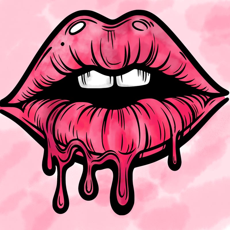 lips that look realistic and drip