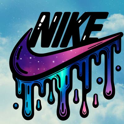 dripping nike logo