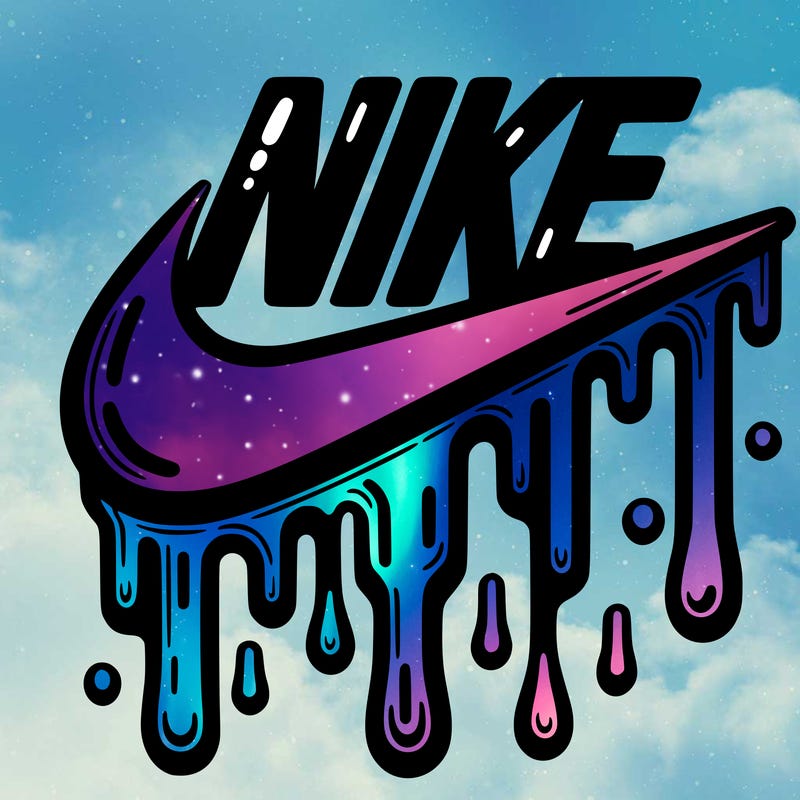 dripping nike logo